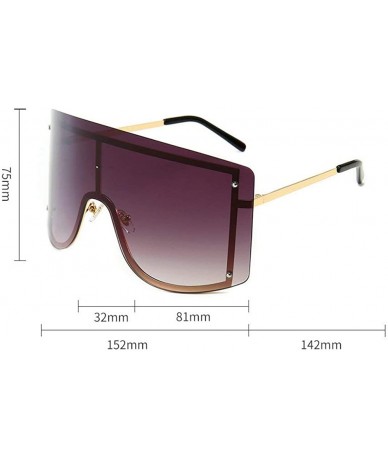 Square Fashion Oversize Sunglasses Gradient Glasses - Gradient Grey - CL190OI58LN $15.28