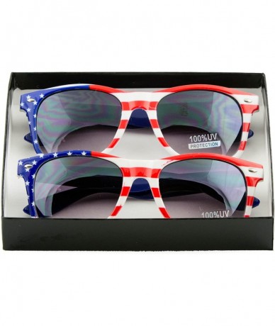 Round Men Women Sunglasses Pop Color Frame Mirror Lens Gift Box Set - Style 11 - CW11KRZBP13 $11.42