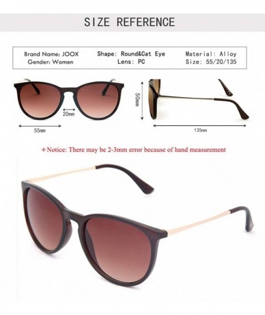 Round Classic Round Sunglasses for Women UV400 Lens Vintage Retro Glasses - Shiny Crystal Brown/Brown Gradient - CZ18628N2TW ...