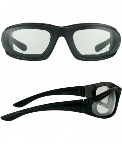 Goggle Frame Motorcycle Transitional Sunglasses Girls - Black W/ Bikerarmour Microfiber - C1183RGGHLY $37.15