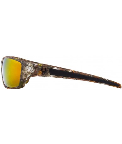 Wrap Polarized Sunglasses for Men Brown Forest Camouflage Durable Light Weight - Brown Forest Camo - CQ123HXNTA5 $17.57