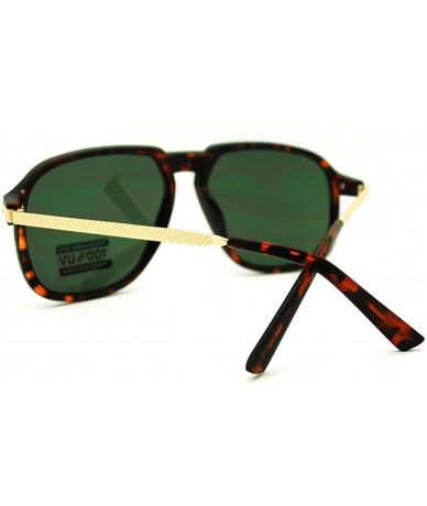 Aviator Unisex Retro Sunglasses Oversized Square Arched Aviators - Tortoise - CP11DSSKQ57 $12.11