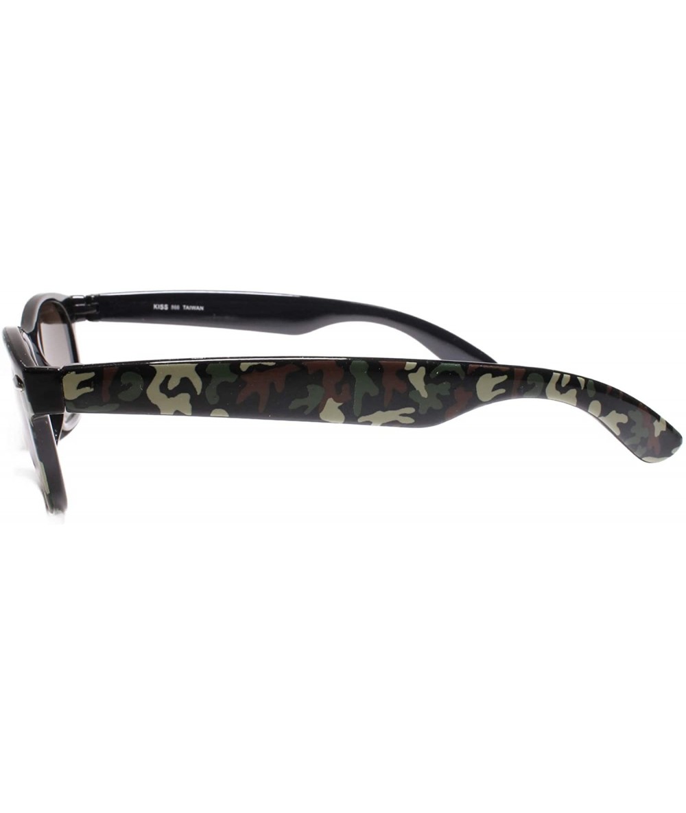 Camo Outdoor Fishing Hunting Camouflage Horn Rimmed Rectangle Mens
