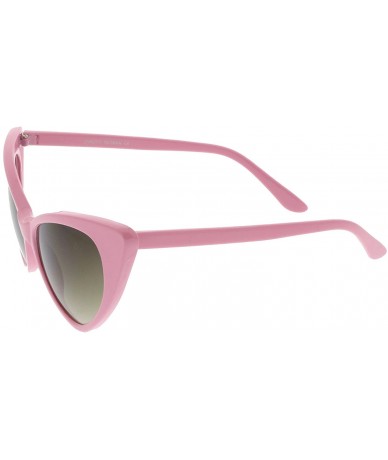 Oversized Women's Retro Oversized High Point Cat Eye Sunglasses 54mm - Pink / Smoke - CS12N7B2RY2 $8.71