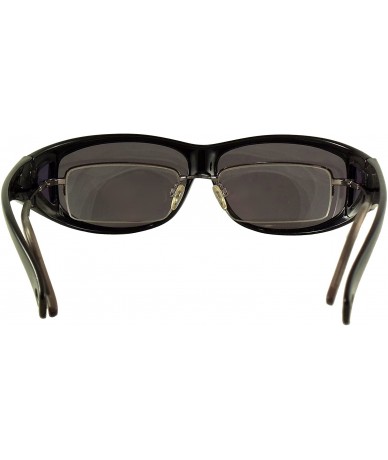 Oval Polarized Floating Sunglasses - Black Frame / Smoke Lens With Case - C012788XRNF $14.92