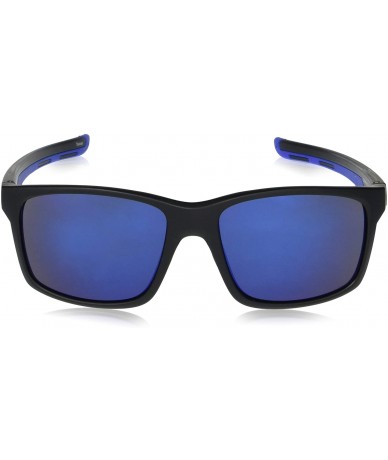 Rectangular Men's 5043SP Vintage Rectangular Sunglasses with 100% UV Protection- 55 mm - Black & Blue - C2196IMU64S $20.38