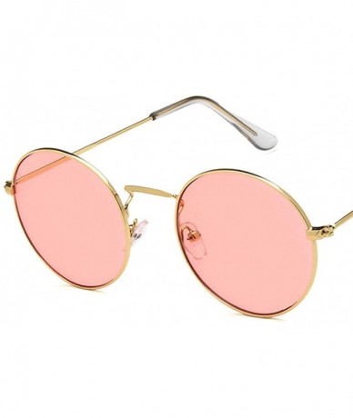 Round Classic Vintage Metal Round Frame Colorful UV400 Sun Glasses Clear Lens Plain Glasses - 7 - C318W7DKZX8 $26.02