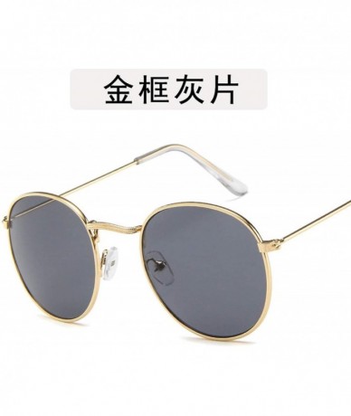 Round Fashion Women Retro Round Sunglasses Women/Men Lens Sun Glasses Vintage Luxury Mirror Metal Frame - 16 - C4198ZR8QLA $2...