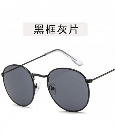 Round Fashion Women Retro Round Sunglasses Women/Men Lens Sun Glasses Vintage Luxury Mirror Metal Frame - 16 - C4198ZR8QLA $2...