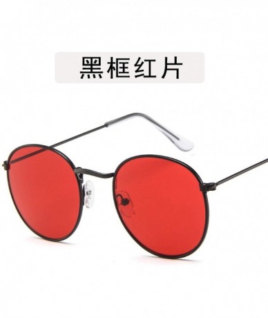 Round Fashion Women Retro Round Sunglasses Women/Men Lens Sun Glasses Vintage Luxury Mirror Metal Frame - 16 - C4198ZR8QLA $2...