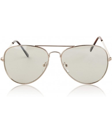 Aviator Mans Womans Aviators Guys Guy Girl 50's Huge Glasses UV400 Love Eyewear Gold esn - C818I4HE5AK $11.79