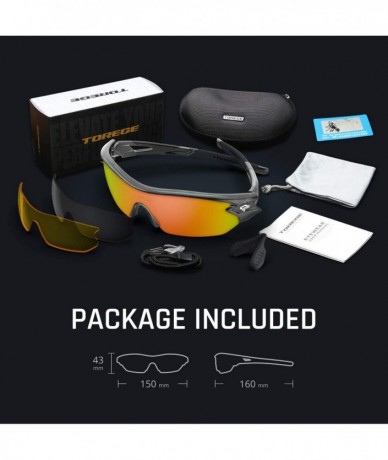 Goggle Polarized Sunglasses Interchangeable Baseball - Transparent Gray&orange Lens - CB12LTWA7CJ $29.78