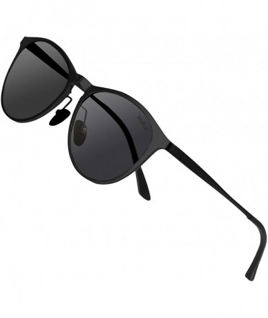 Sport Polarized Sunglasses Protection Aluminium magnesium Fashion - Black Frame Black Lens - CO1940LHXEK $7.75