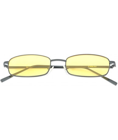 Round The Key 90's rectangle sunglasses - Yellow Bee - C818EGIIL33 $14.20