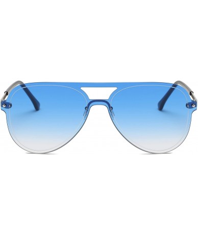 Aviator Premium Metal Aviator Fashion Sunglasses for Women and Men UV 400 Protection - Blue - CW18I0G82WZ $10.17