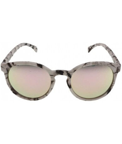 Round Leah - Classic Round Marble Print Sunglasses - Pink - CF196QXZG9D $12.20