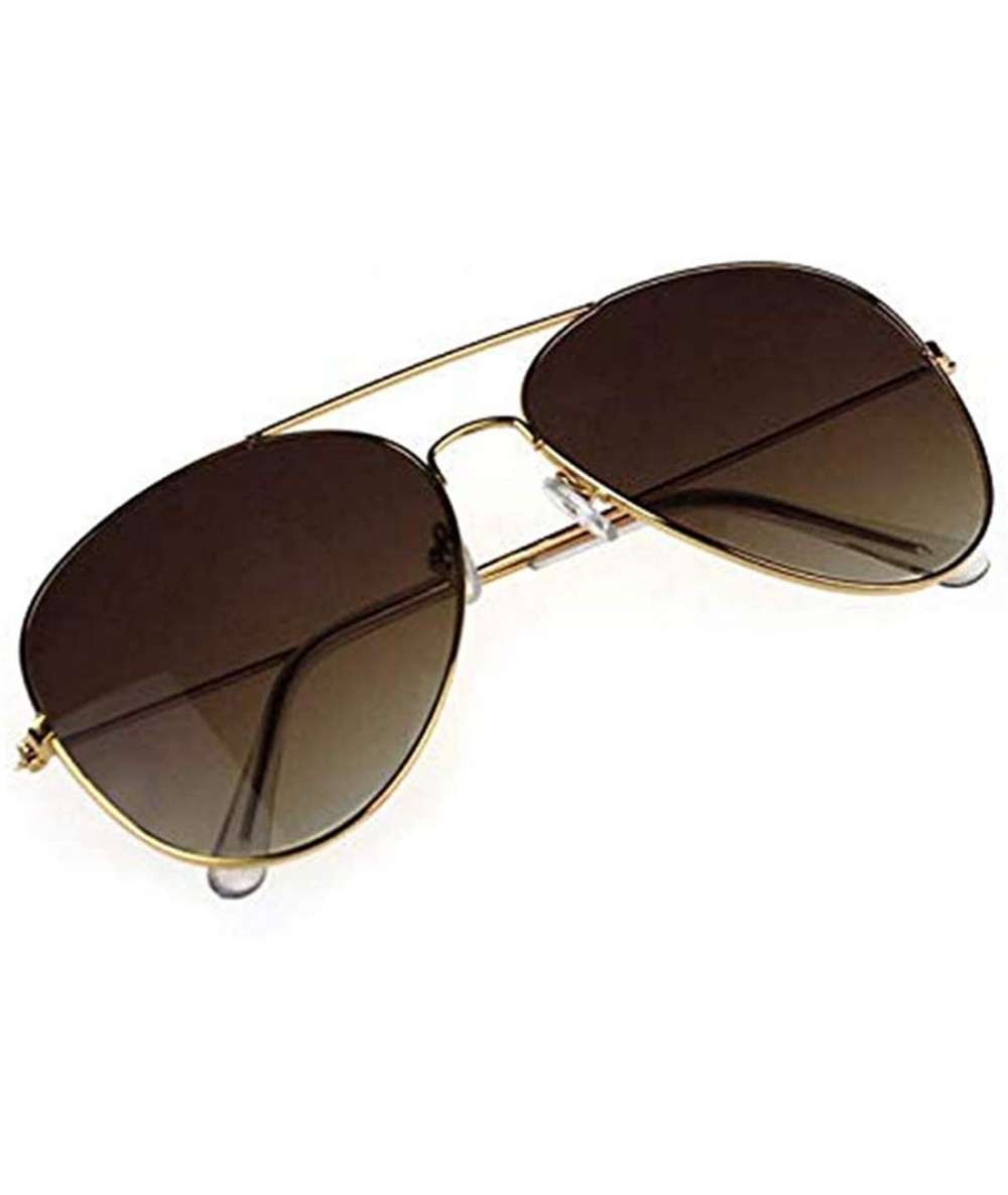 Goggle Men's Driving Polarized Rectangular Square Sunglasses Metal Frame - Gold - CX1947W4Q7D $10.16