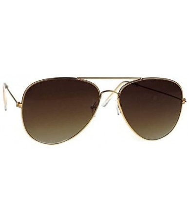 Goggle Men's Driving Polarized Rectangular Square Sunglasses Metal Frame - Gold - CX1947W4Q7D $10.16