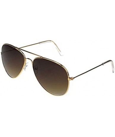 Goggle Men's Driving Polarized Rectangular Square Sunglasses Metal Frame - Gold - CX1947W4Q7D $10.16