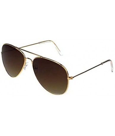 Goggle Men's Driving Polarized Rectangular Square Sunglasses Metal Frame - Gold - CX1947W4Q7D $10.16