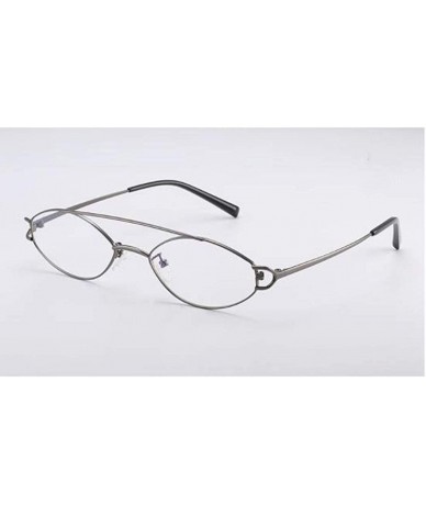 Aviator Oval metal frame - men and women fashion personality frame glasses - A - CE18RW3QE8C $32.60