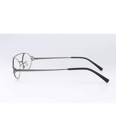 Aviator Oval metal frame - men and women fashion personality frame glasses - A - CE18RW3QE8C $32.60