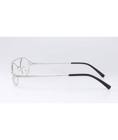 Aviator Oval metal frame - men and women fashion personality frame glasses - A - CE18RW3QE8C $32.60