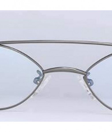 Aviator Oval metal frame - men and women fashion personality frame glasses - A - CE18RW3QE8C $32.60