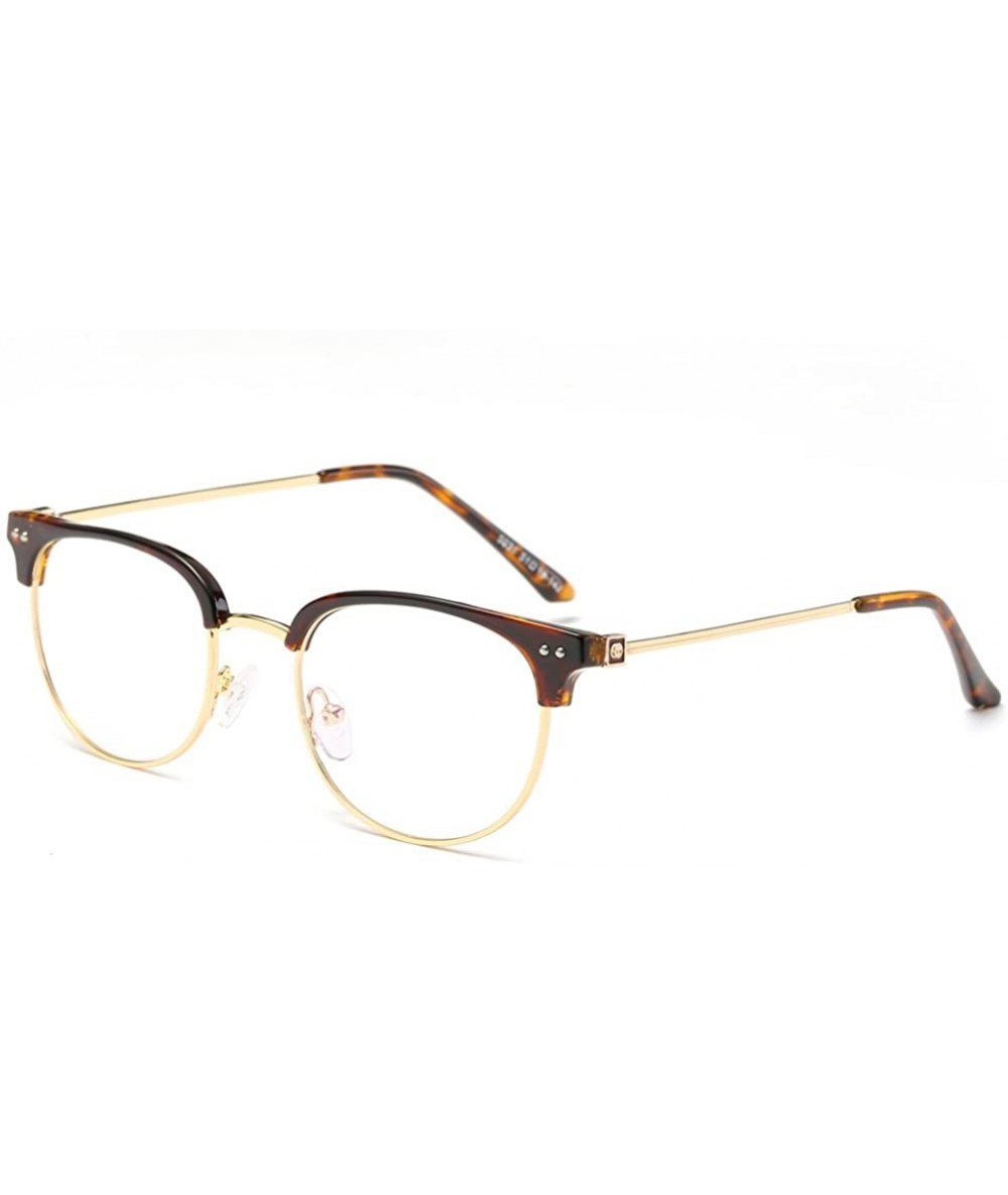 Oval Plastic Flat Oval Lens Retro Eyewear - Hawksbill Frame - C517YL20H9H $13.91