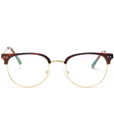 Oval Plastic Flat Oval Lens Retro Eyewear - Hawksbill Frame - C517YL20H9H $13.91