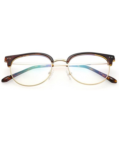 Oval Plastic Flat Oval Lens Retro Eyewear - Hawksbill Frame - C517YL20H9H $13.91