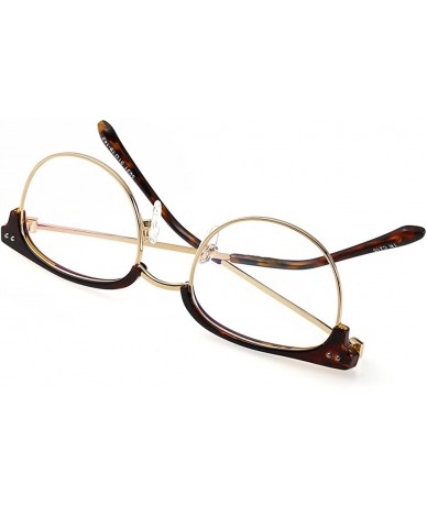 Oval Plastic Flat Oval Lens Retro Eyewear - Hawksbill Frame - C517YL20H9H $13.91