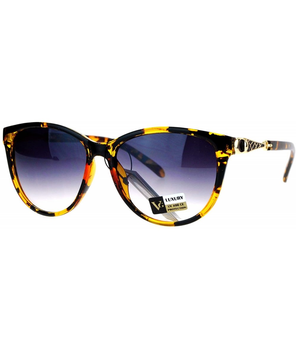 Butterfly VG Occhiali Womens Fashion Sunglasses Classic Designer Style Shades - Amber Tort (Smoke) - CN187NOS9DE $7.87