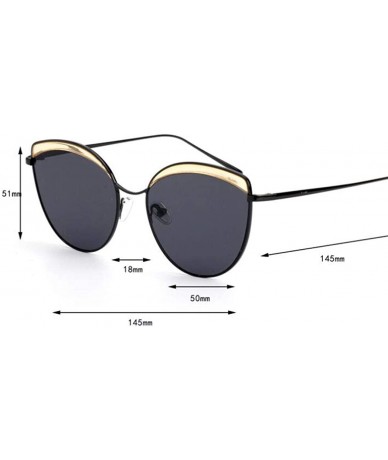 Aviator 2019 new sunglasses - ladies two-color eyebrow sunglasses - marine sunglasses fashion - A - CP18SMS7KD4 $45.47