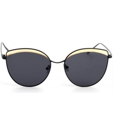 Aviator 2019 new sunglasses - ladies two-color eyebrow sunglasses - marine sunglasses fashion - A - CP18SMS7KD4 $45.47