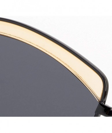 Aviator 2019 new sunglasses - ladies two-color eyebrow sunglasses - marine sunglasses fashion - A - CP18SMS7KD4 $45.47