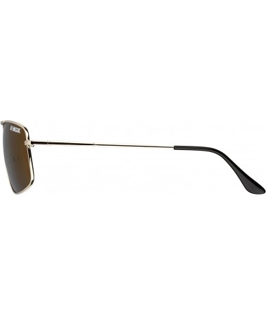 Round Crewchief Polorized Polarized Round Sunglasses - Gold - CW17Z38W46N $15.28