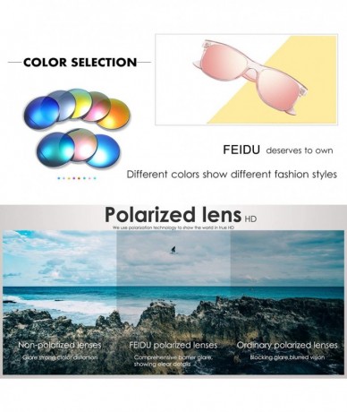 Rectangular Polarized Sunglasses for Men Retro - Polarized Retro Sunglasses for Men FD2149 - 2.4-transparent-pink - CQ18A73MG...