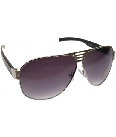 Aviator Elegant Fashion sunglasses For Men And Women - Silver Frame Half Black Lens - CF18IL3C5ED $8.94
