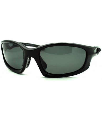 Sport Polarized Mens Futuristic Aerodynamic Warp Sport Light Sunglasses - Black - CI11LIJ4WI5 $12.09