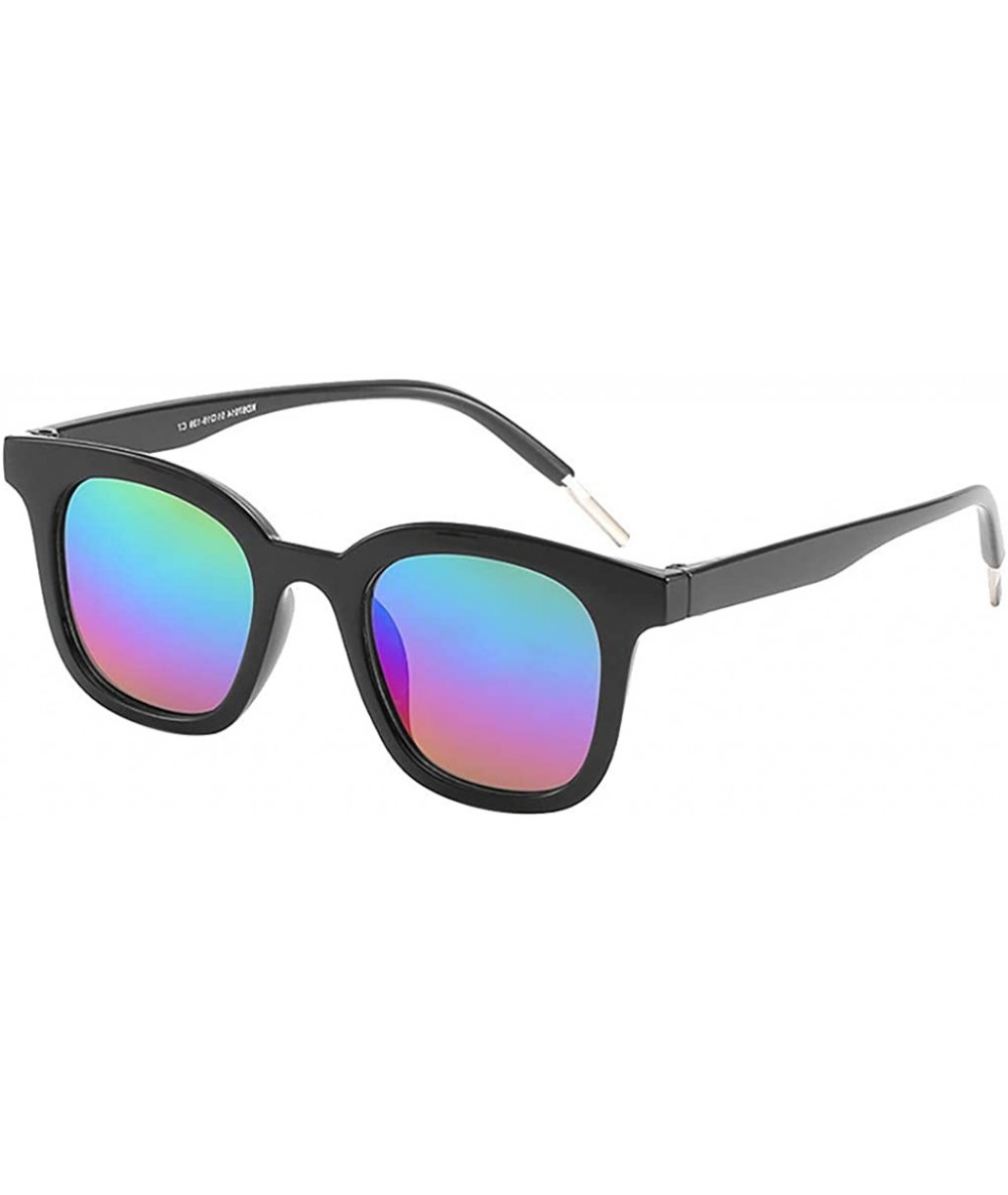 Square Classic Square Polarized Sunglasses Unisex UV400 Mirrored Fashion Sun glasses Eyewear - Hot Pink - CP194826QKR $8.99