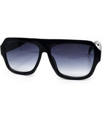 Square 7270 Premium Oversize XL Women Men Brand Designer Square Style Fashion Sunglasses - Black - CY18I5YECSS $12.12