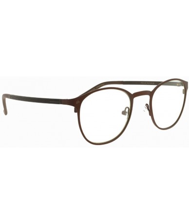 Round "The Buber" Blue Light Blocker Readers - Chocolate Brown - CD18S6M2SQY $31.48