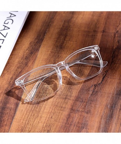 Aviator Non-Prescription Glasses for Women Men Clear Lens Square Frame Eyeglasses - Clear - CQ18Z45U0CX $11.72