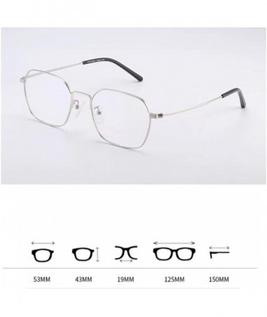 Aviator Unisex metal eyeglass frame - classic round fashion flat mirror - B - CU18RZ9LGQU $43.66