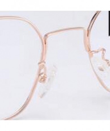 Aviator Unisex metal eyeglass frame - classic round fashion flat mirror - B - CU18RZ9LGQU $43.66