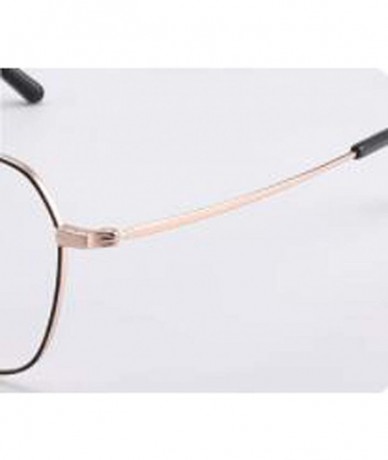 Aviator Unisex metal eyeglass frame - classic round fashion flat mirror - B - CU18RZ9LGQU $43.66