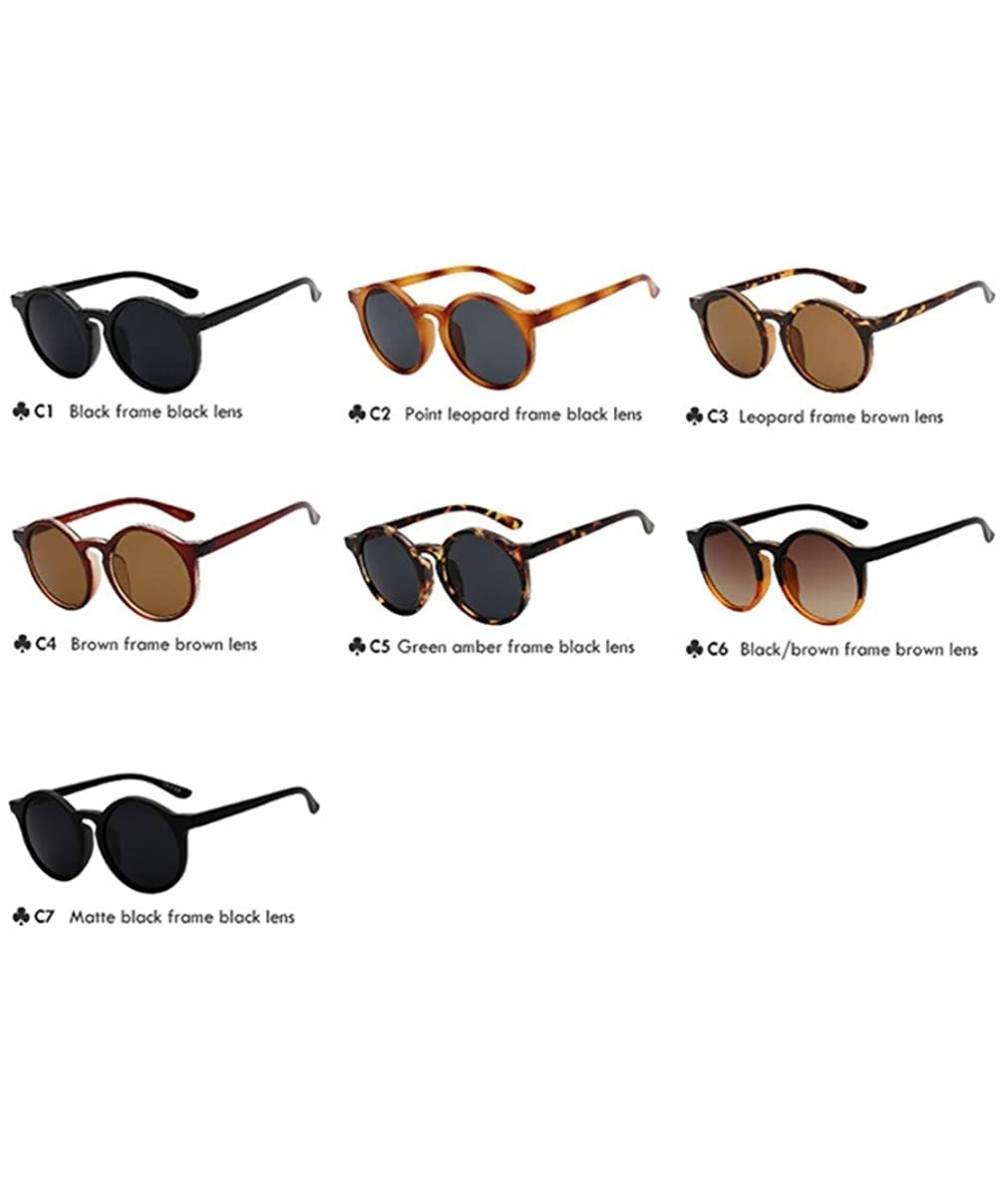 sunglasses for women Retro Oval Frame Sunglasses Mens Leopard Shades -  Black-w-black - CT18WZSWARC