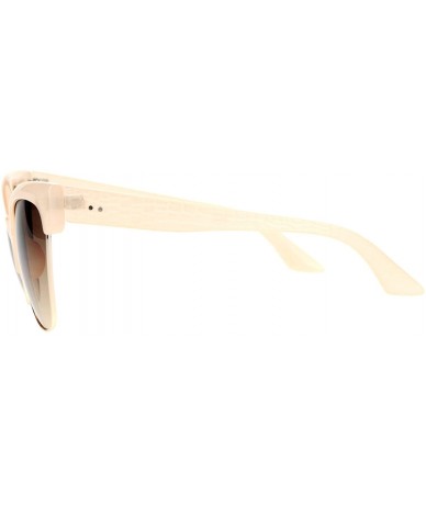 Butterfly Oversized Cateye Butterfly Sunglasses Womens Designer Fashion Shades - Beige (Brown) - C0187S7HHSG $9.58