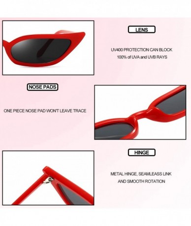 Round Small Cat Eye Sunglasses Retro Vintage Tiny Cateye Sunglasses for women - Red - CP1945RN03K $12.75